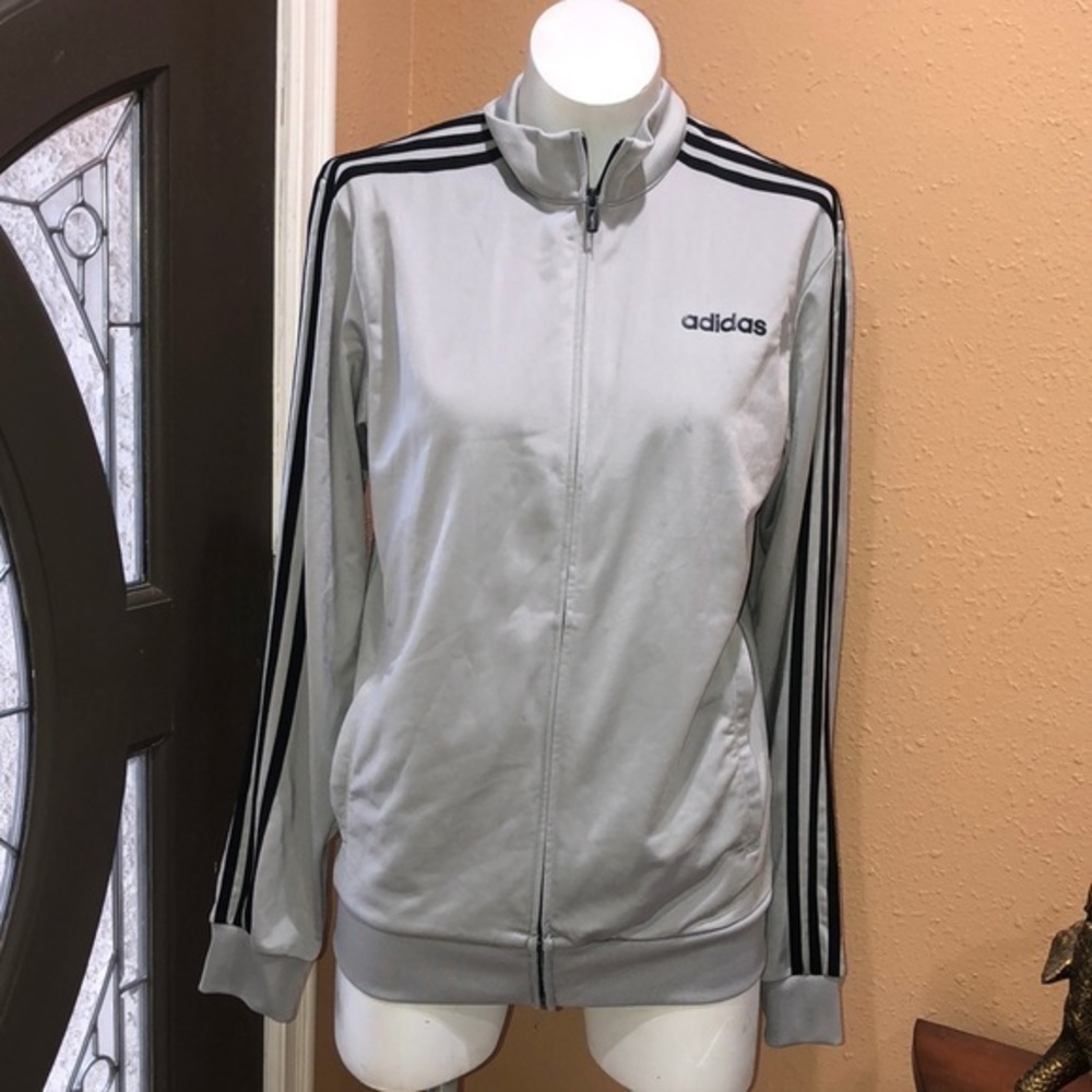 Adidas Gray Full Zip Performance Jacket - image 1